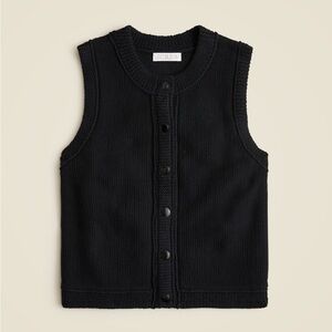 J Crew Cropped Button-up Sweater Vest Shell